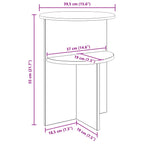 Mesa lateral Brillante Ø 39,5 x 55 cm Madera de Ingeniería