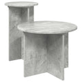 Conjunto de mesas auxiliares 2 pcs Gris Hormigón