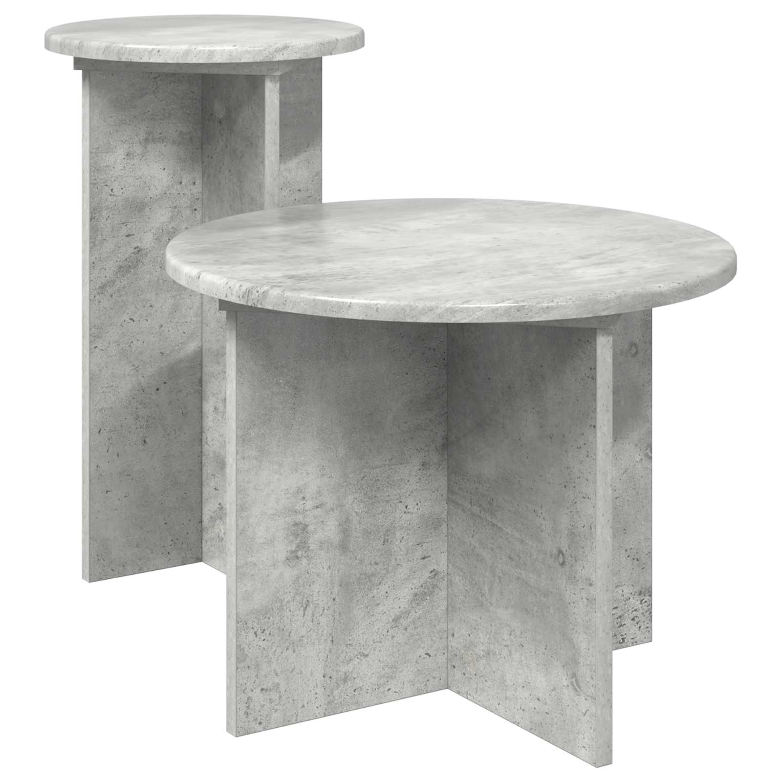 Conjunto de mesas auxiliares 2 pcs Gris Hormigón