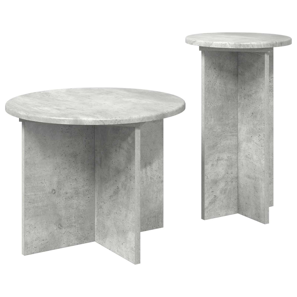 Conjunto de mesas auxiliares 2 pcs Gris Hormigón