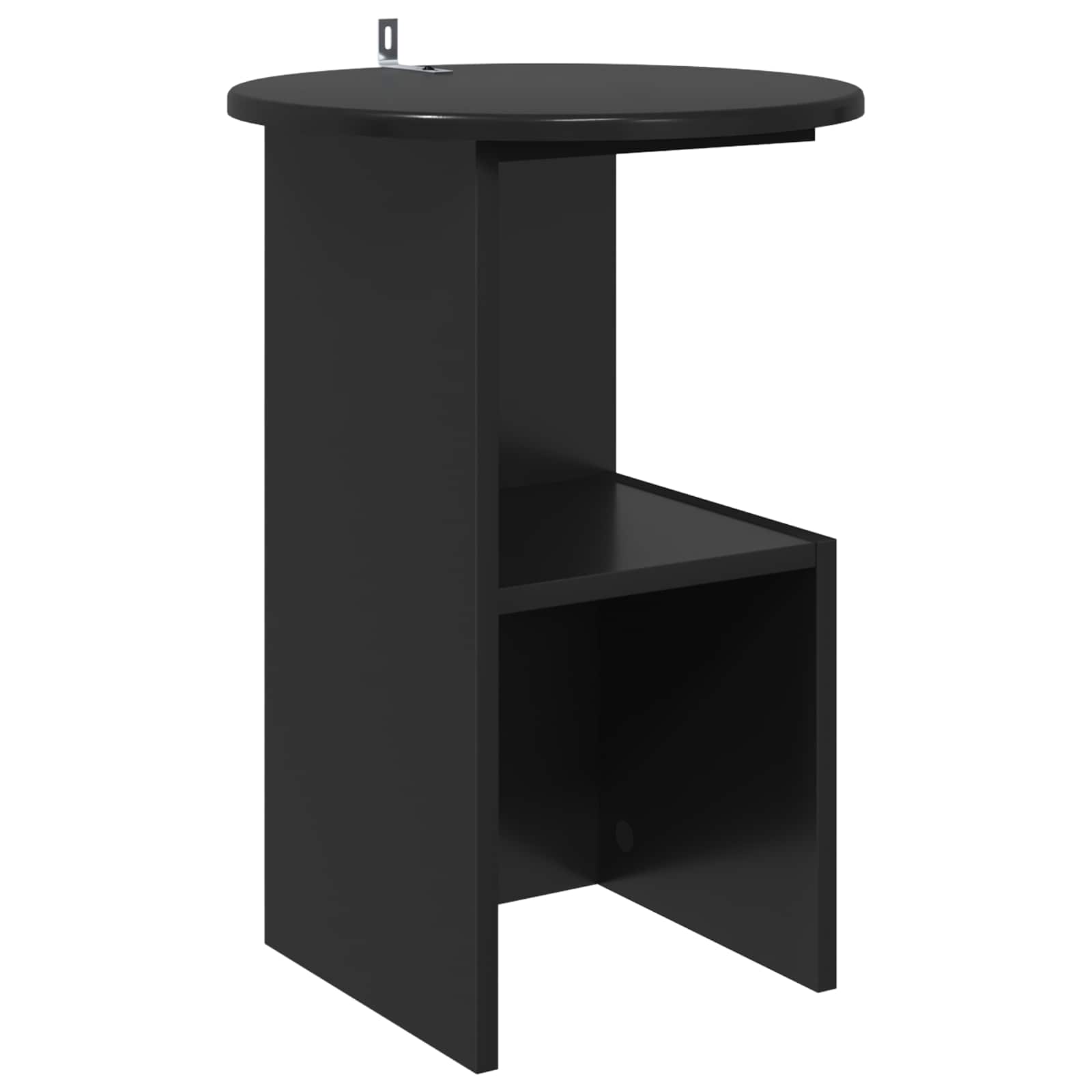 Mesa lateral Roble Negro Ø 39,5 x 55 cm Madera de Ingeniería