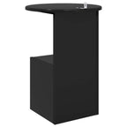 Mesa lateral Roble Negro Ø 39,5 x 55 cm Madera de Ingeniería