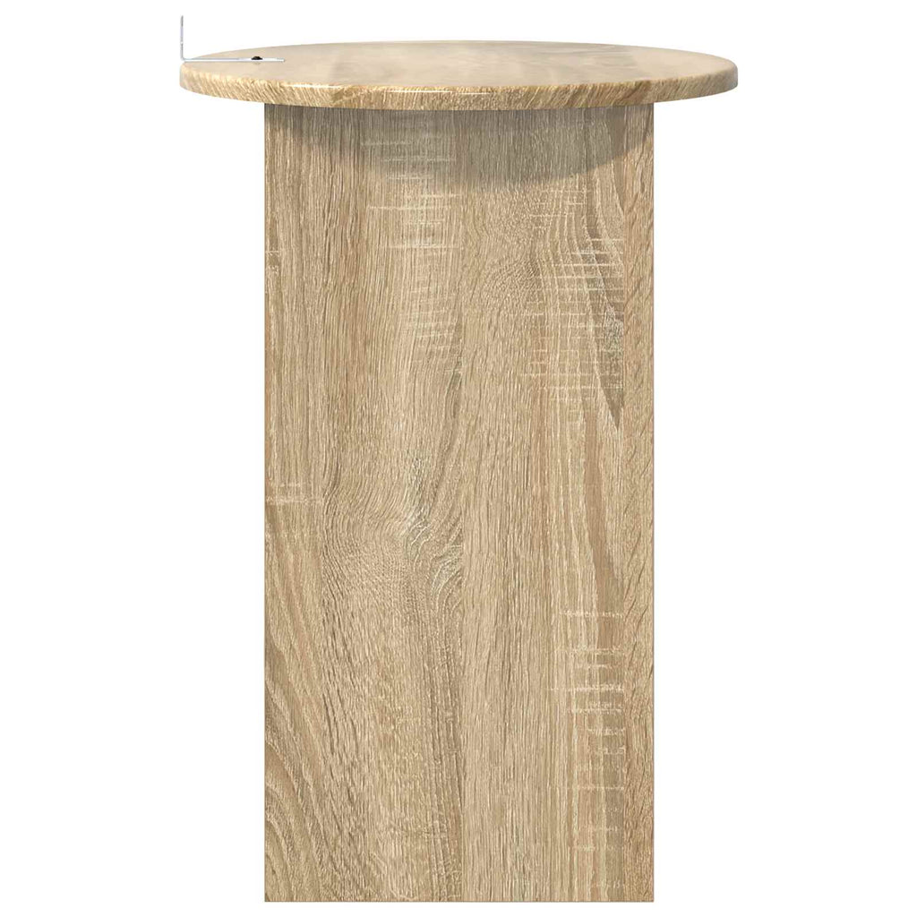 Mesa lateral Roble Sonoma Ø 39,5 x 55 cm Madera de Ingeniería