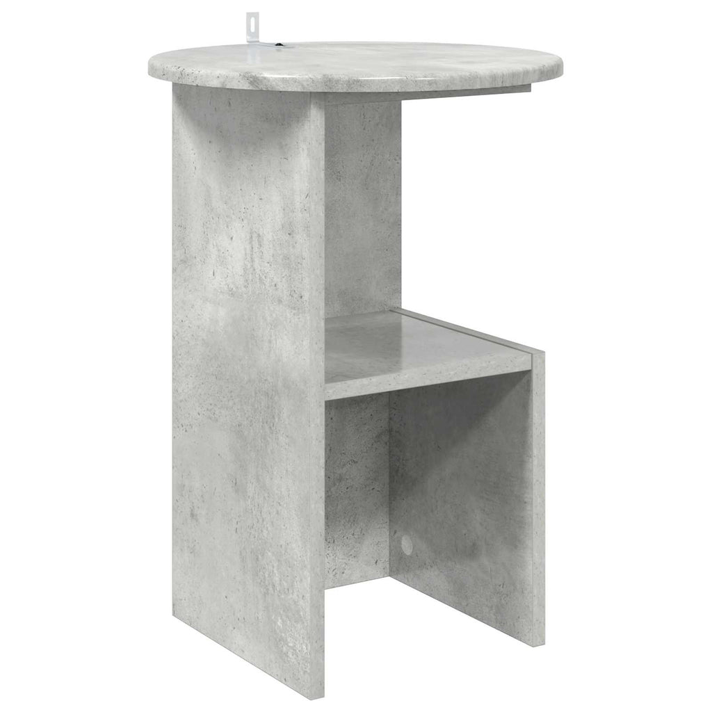 Mesa lateral Gris Hormigón Ø 39,5 x 55 cm Madera de Ingeniería