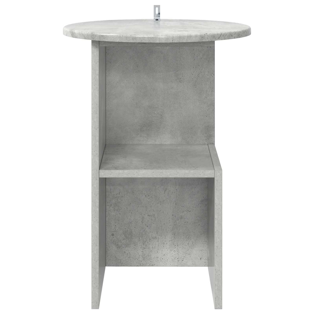 Mesa lateral Gris Hormigón Ø 39,5 x 55 cm Madera de Ingeniería