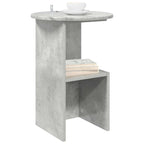 Mesa lateral Gris Hormigón Ø 39,5 x 55 cm Madera de Ingeniería