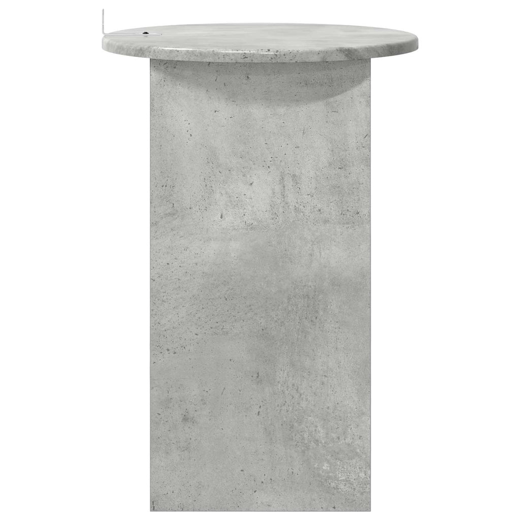 Mesa lateral Gris Hormigón Ø 39,5 x 55 cm Madera de Ingeniería