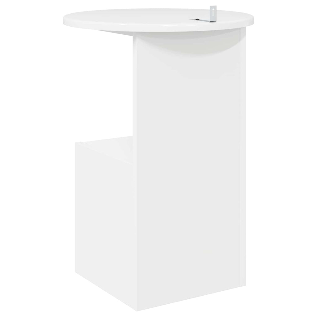 Mesa lateral Brillante Ø 39,5 x 55 cm Madera de Ingeniería