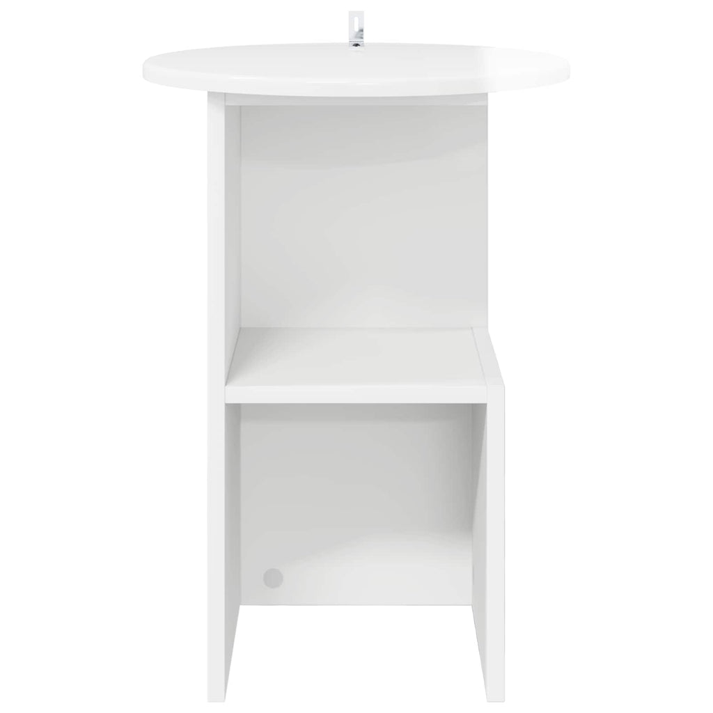 Mesa lateral Brillante Ø 39,5 x 55 cm Madera de Ingeniería