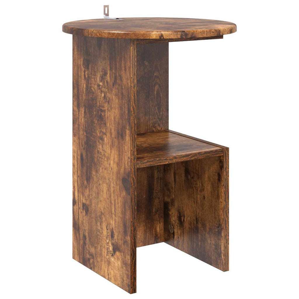 Mesa lateral Roble Ahumado Ø 39,5 x 55 cm Madera de Ingeniería