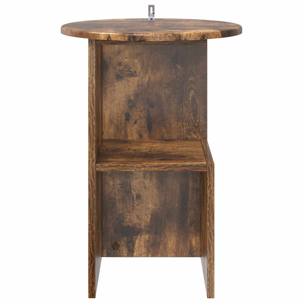 Mesa lateral Roble Ahumado Ø 39,5 x 55 cm Madera de Ingeniería