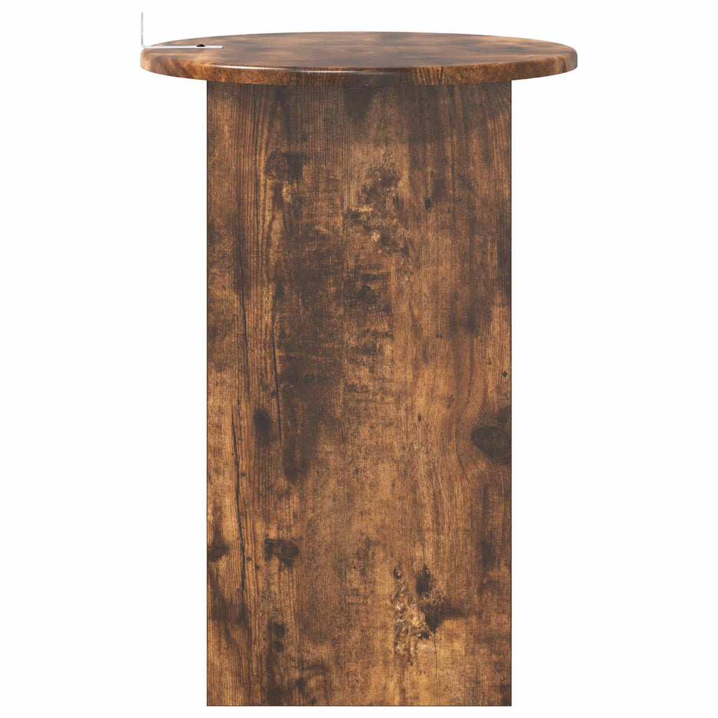 Mesa lateral Roble Ahumado Ø 39,5 x 55 cm Madera de Ingeniería