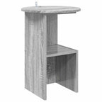 Mesa lateral Gris Sonoma Ø 39,5 x 55 cm Madera de Ingeniería