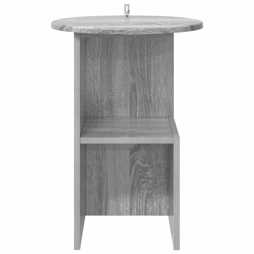 Mesa lateral Gris Sonoma Ø 39,5 x 55 cm Madera de Ingeniería