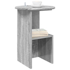 Mesa lateral Gris Sonoma Ø 39,5 x 55 cm Madera de Ingeniería