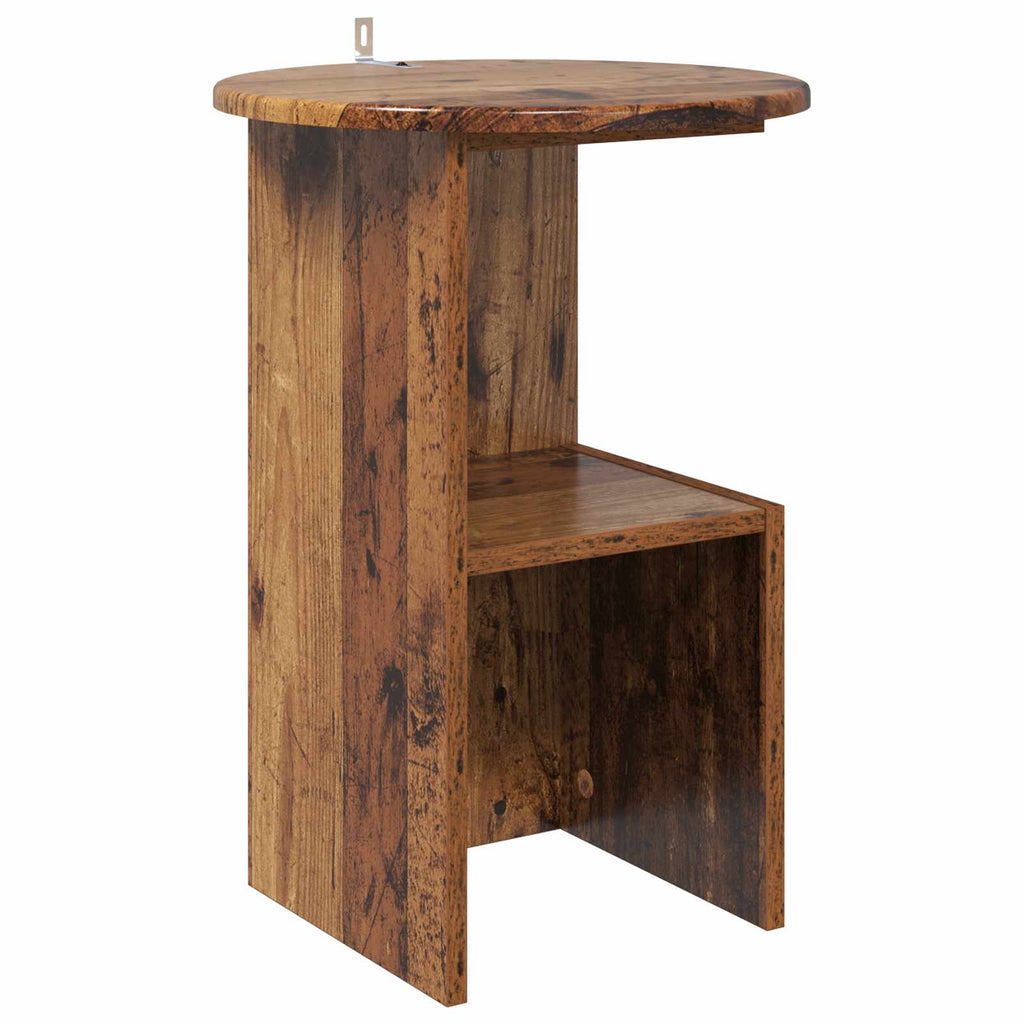 Mesa lateral Madera envejecida Ø 39,5 x 55 cm