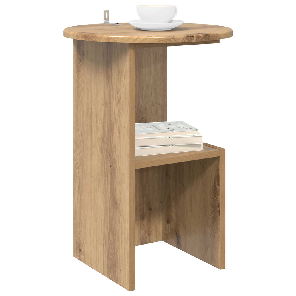 Mesa lateral Roble Artesanal Ø 39,5 x 55 cm