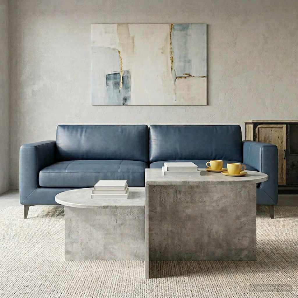 Mesa de Café Gris Hormigón 100 x 50 x 40 cm