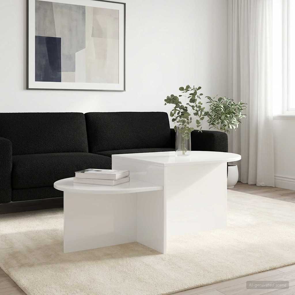 Mesa de Café Brillante 100 x 50 x 40 cm Madera de Ingeniería