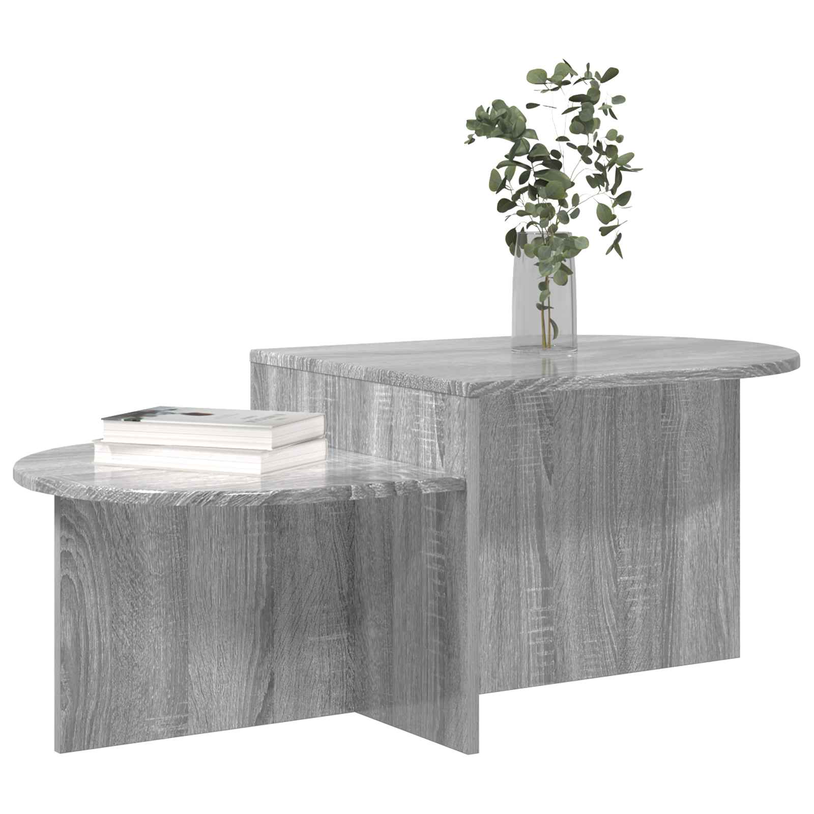 Mesa de Café Gris Sonoma 100 x 50 x 40 cm Madera de Ingeniería