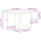 Mesa de Café 87 x 50 x 45 cm Madera de ingeniería