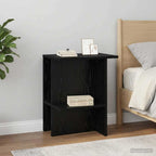 Mesa de Café Roble Negro 40 x 30 x 49 cm Madera de Ingeniería