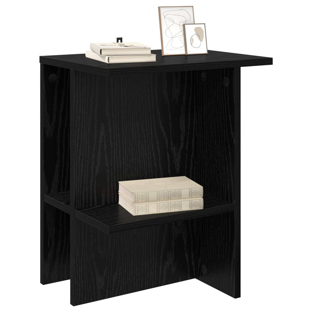 Mesa de Café Roble Negro 40 x 30 x 49 cm Madera de Ingeniería