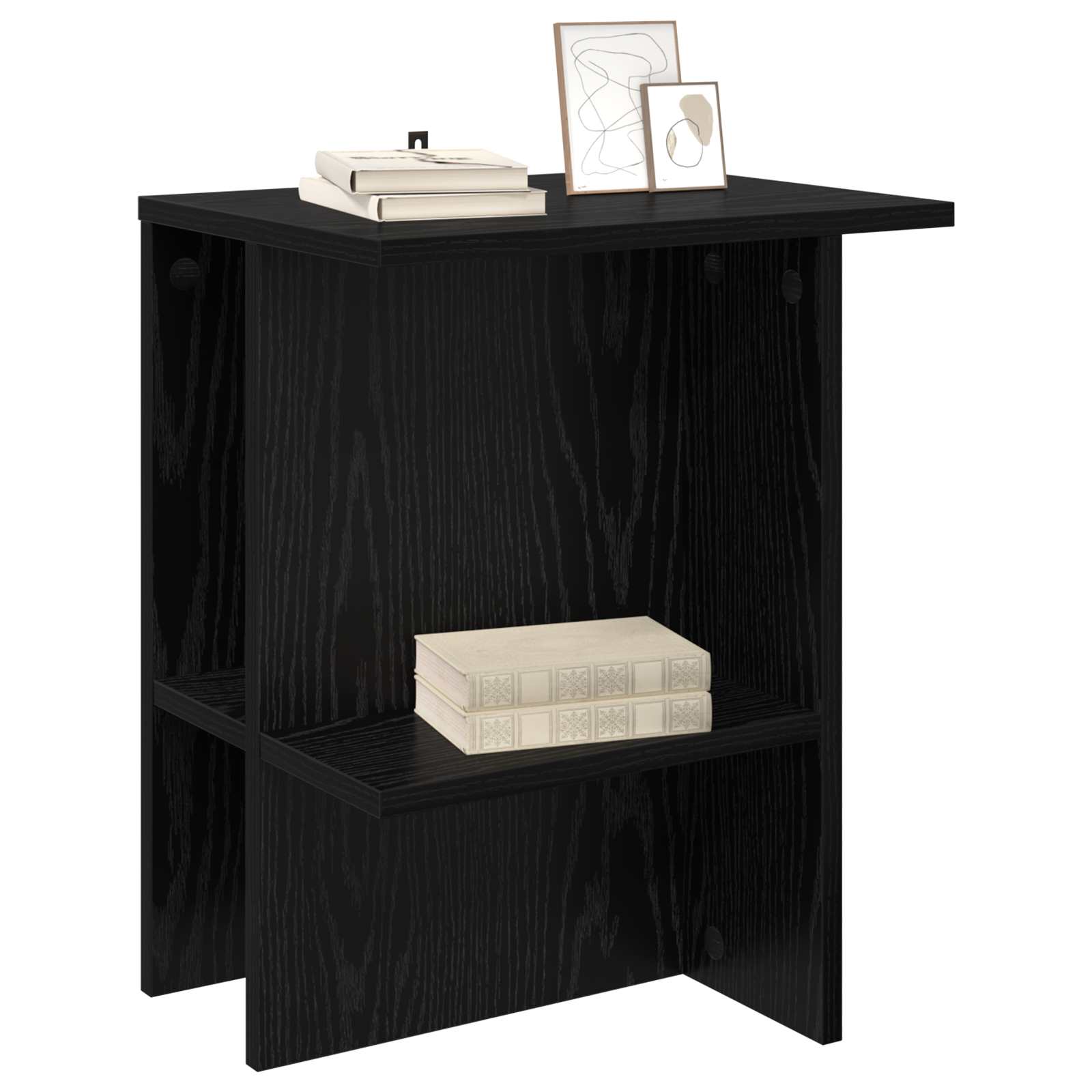 Mesa de Café Roble Negro 40 x 30 x 49 cm Madera de Ingeniería