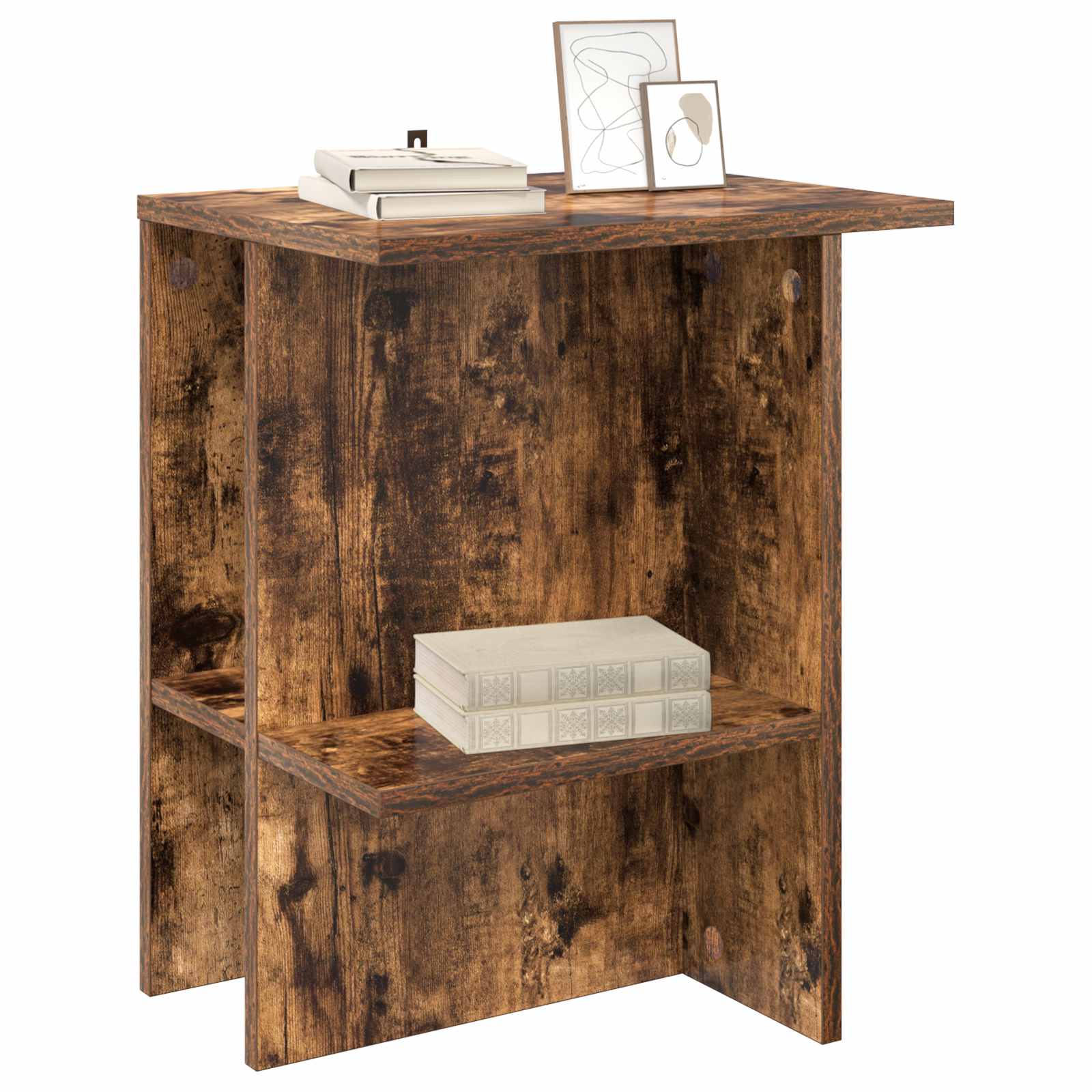 Mesa de Café Roble Ahumado 40 x 30 x 49 cm Madera de Ingeniería