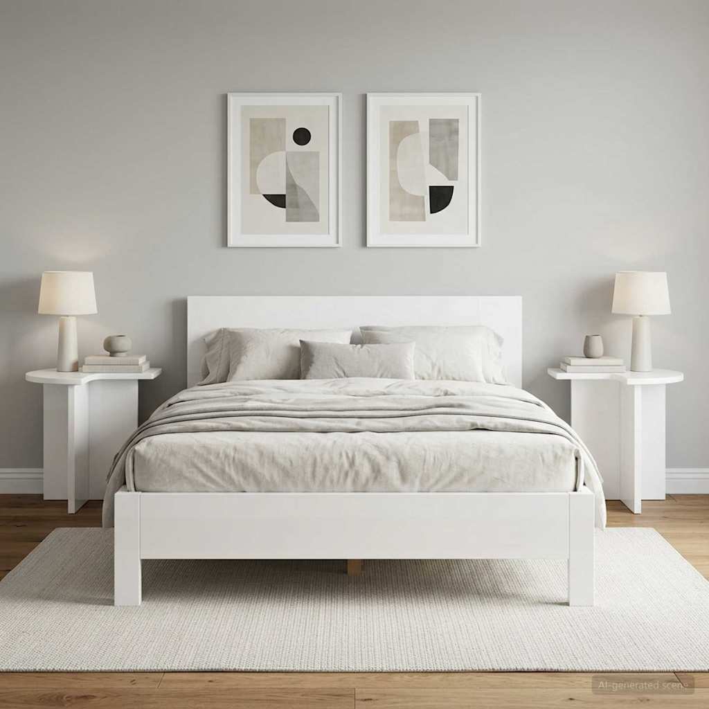 Mesa lateral 2 pcs Brillante Ø 39 x 38 cm Madera de Ingeniería