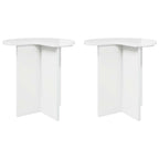 Mesa lateral 2 pcs Brillante Ø 39 x 38 cm Madera de Ingeniería