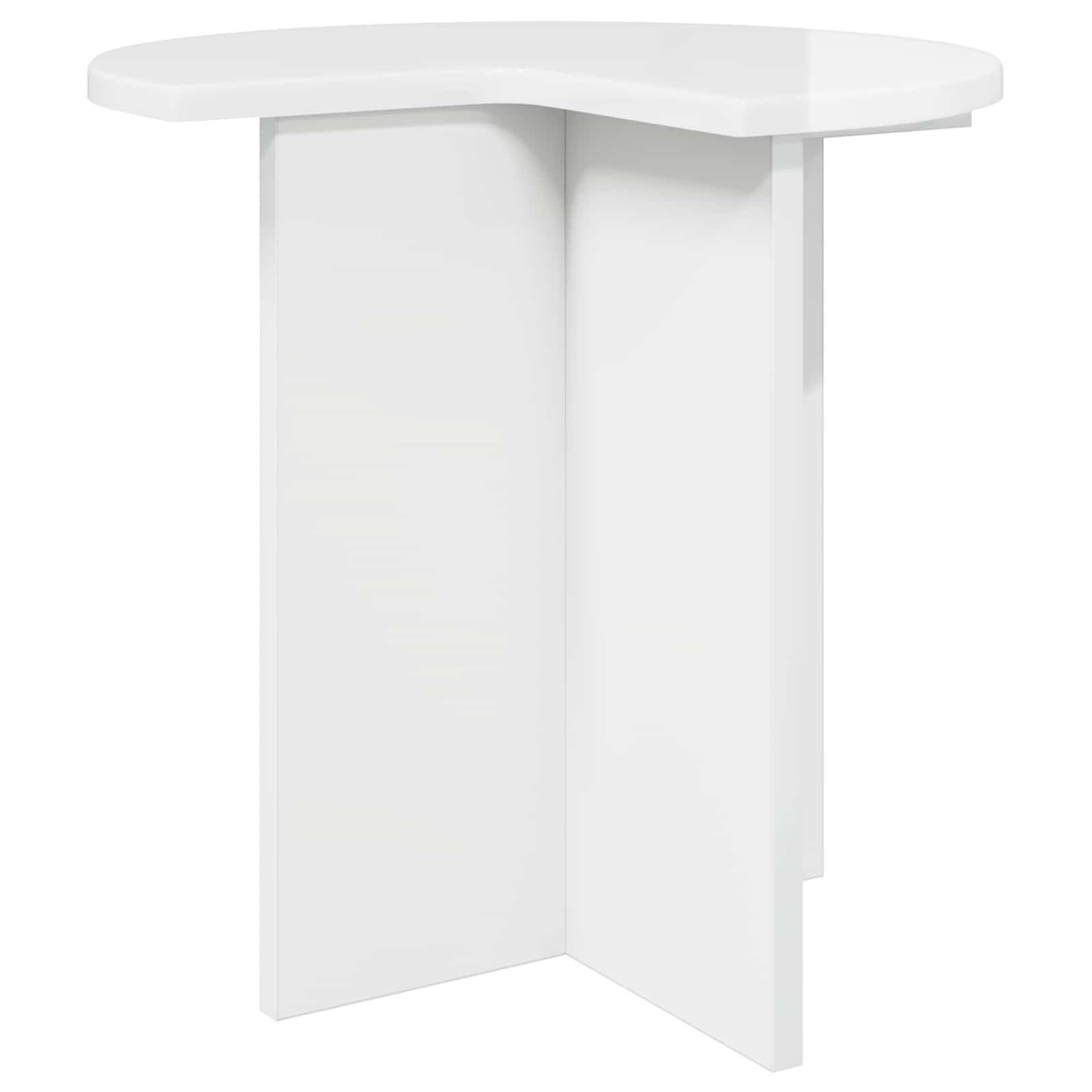 Mesa lateral 2 pcs Brillante Ø 39 x 38 cm Madera de Ingeniería