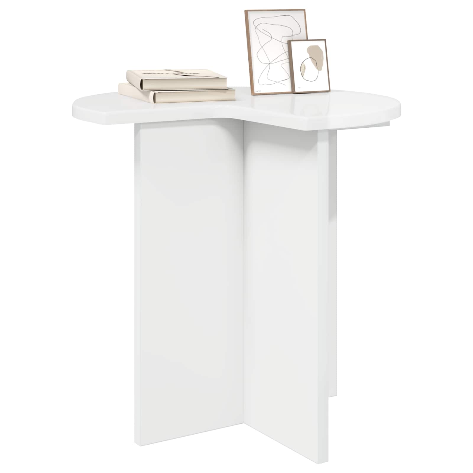 Mesa lateral 2 pcs Brillante Ø 39 x 38 cm Madera de Ingeniería