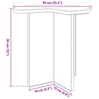 Mesa lateral 2 pcs Brillante Ø 39 x 38 cm Madera de Ingeniería