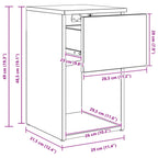 Mueble cama 2 pcs 29 x 31,5 x 49 cm Madera de Ingeniería