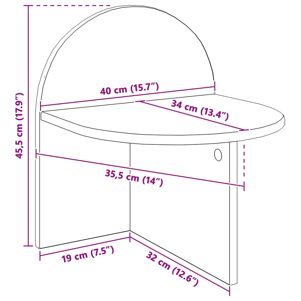 Mesita de Noche 2 pcs 40 x 35,5 x 45,5 cm Madera de ingeniería
