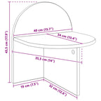 Mesita de Noche 2 pcs 40 x 35,5 x 45,5 cm Madera de ingeniería