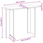 Mesa Consola 100 x 39,5 x 75 cm Madera de Ingeniería
