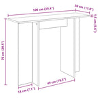 Mesa Consola Blanco 100 x 30 x 75 cm Madera de ingeniería