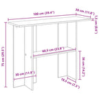 Mesa Consola 100 x 30 x 75 cm Madera de Ingeniería