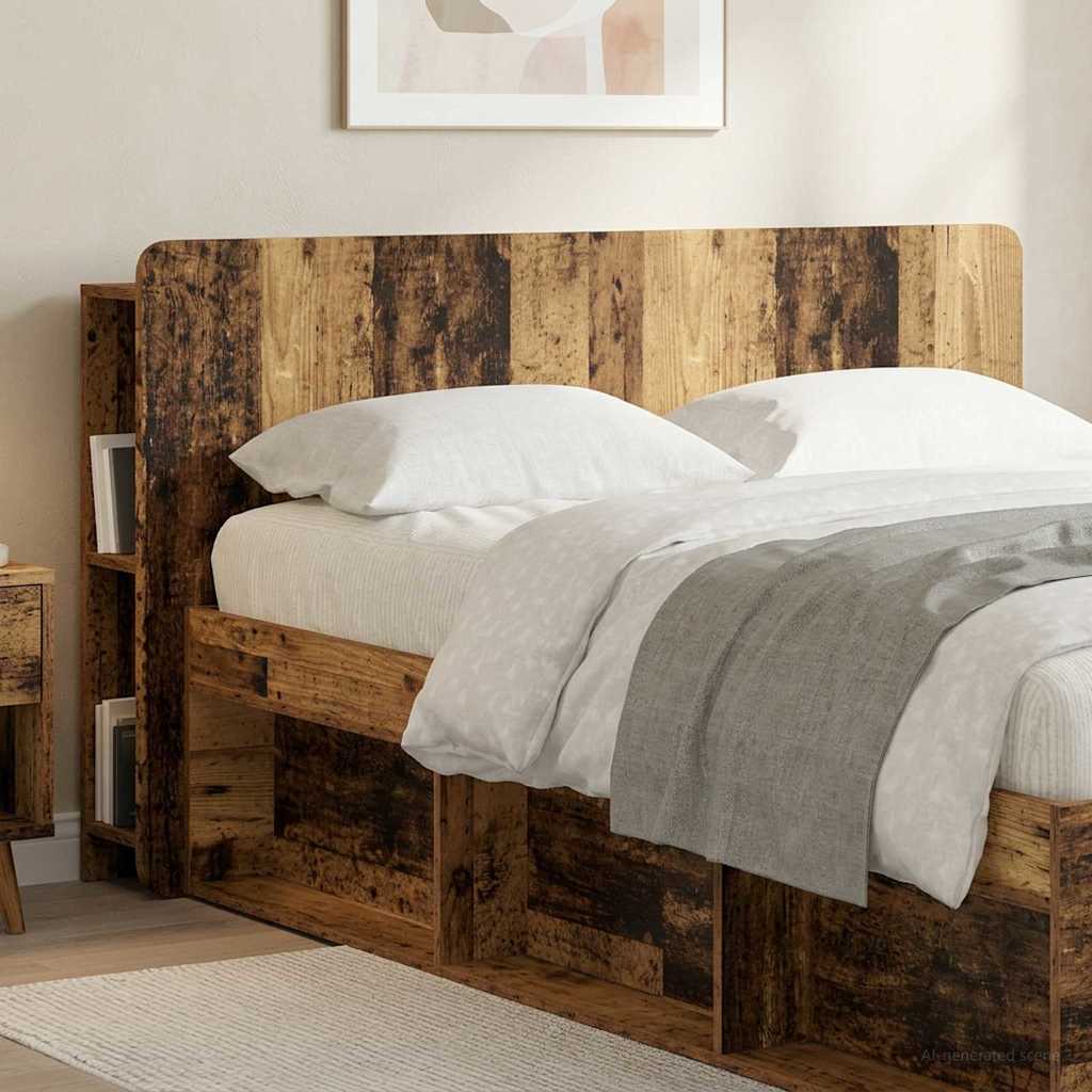 Cabecero con armario 135 x 18,5 x 80 cm Madera de ingeniería