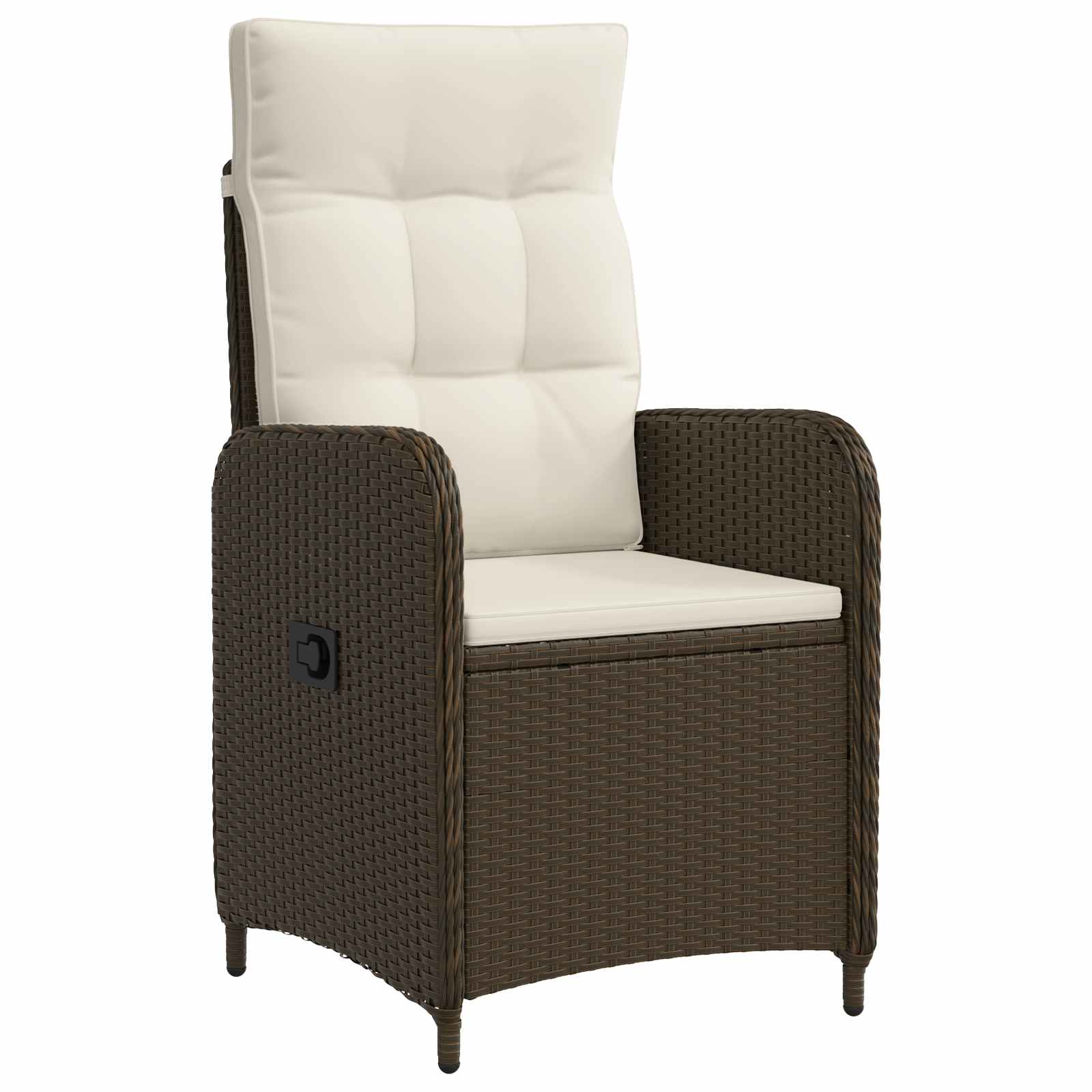 Reclining garden chair Beige and off-white