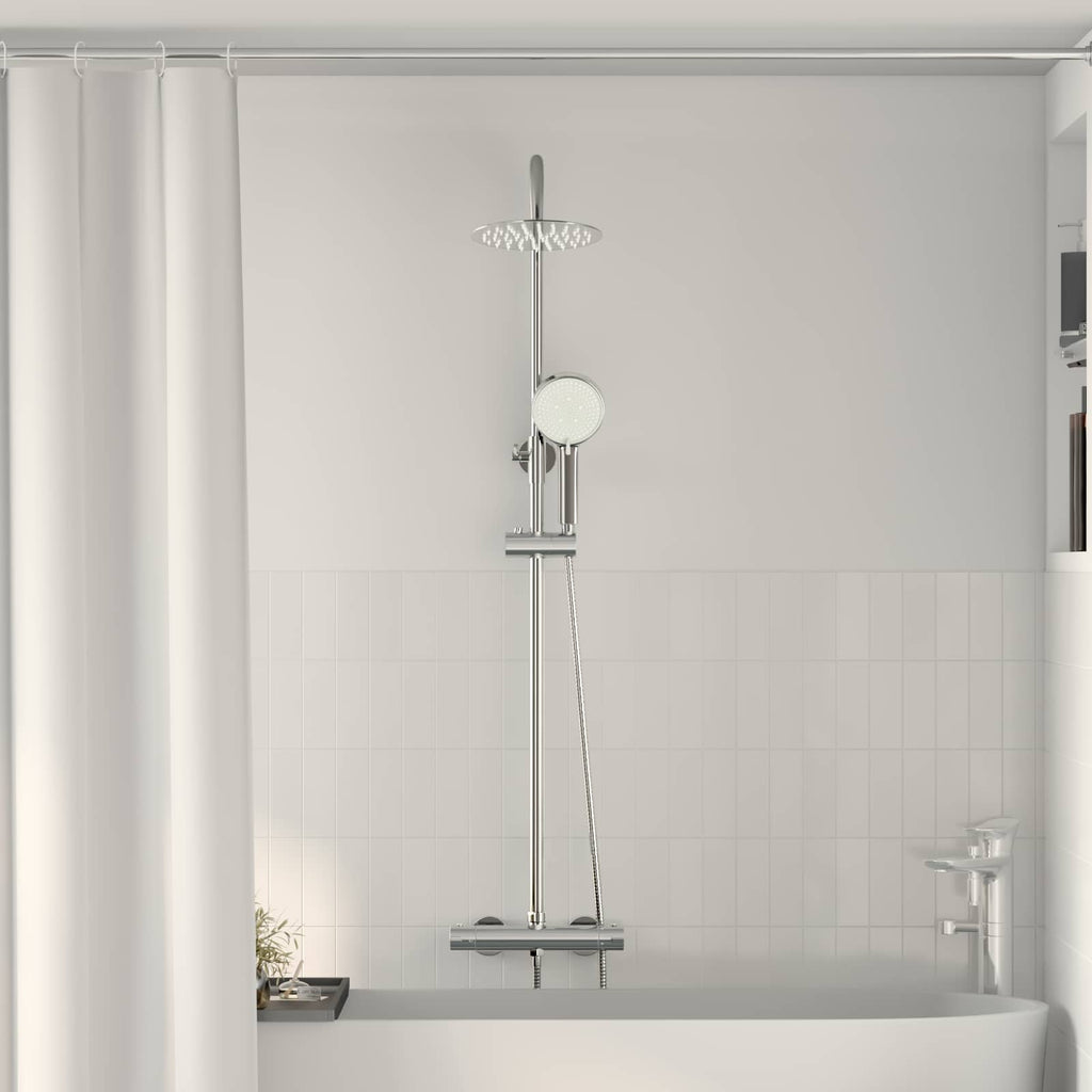 Juego de Sistema de Ducha Termostática Cromado SS201