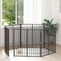 Puerta para perros 10 pcs Negro 100 x 60 cm Acero Galvanizado