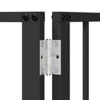 Puerta para perros 10 pcs Negro 100 x 60 cm Acero Galvanizado