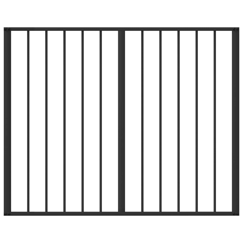 Puerta para perros 10 pcs Negro 100 x 60 cm Acero Galvanizado