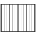 Puerta para perros 10 pcs Negro 100 x 60 cm Acero Galvanizado