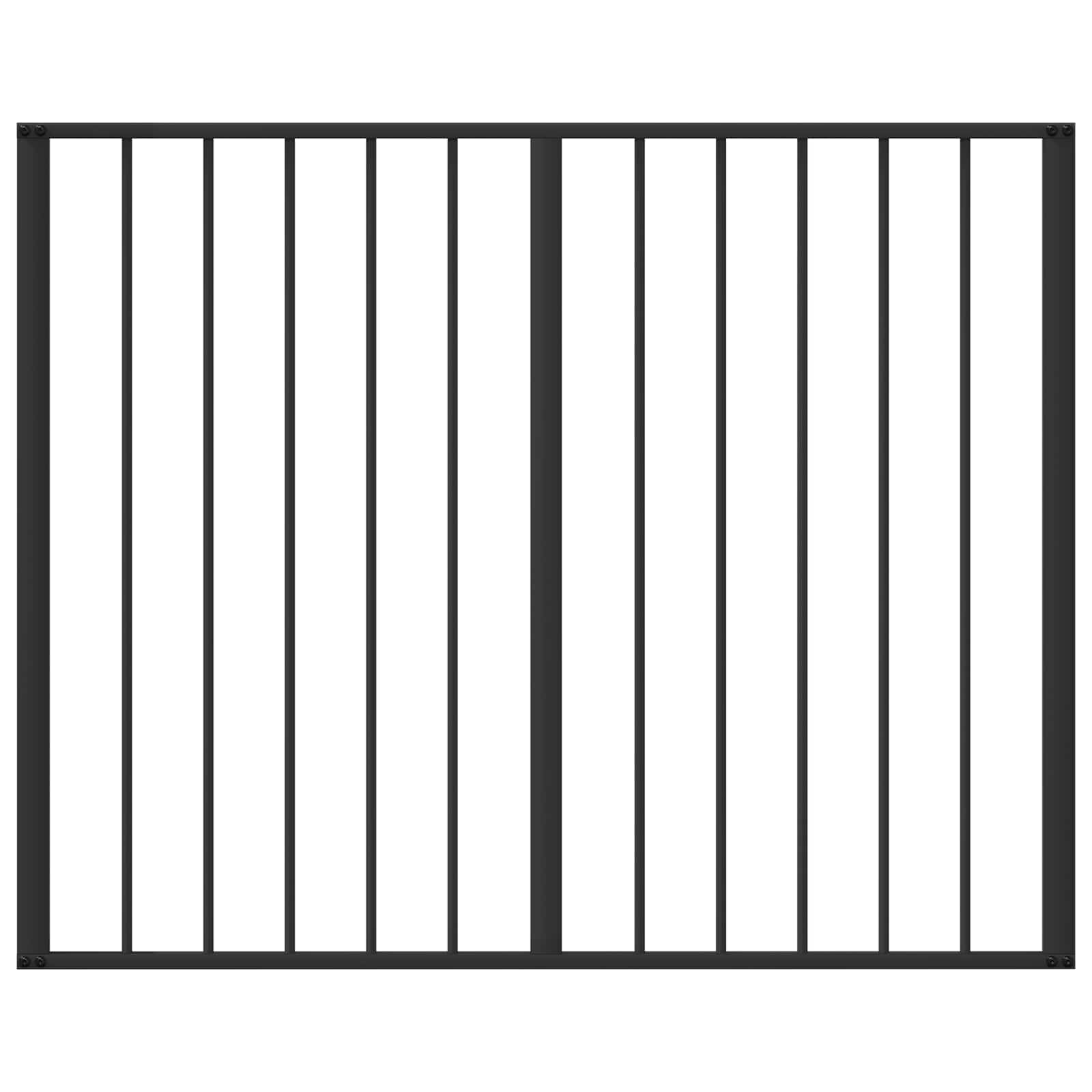 Puerta para perros 10 pcs Negro 100 x 60 cm Acero Galvanizado
