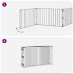 Puerta para perros 10 pcs Negro 100 x 60 cm Acero Galvanizado