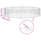 Puerta para perros 10 pcs Negro 100 x 60 cm Acero Galvanizado